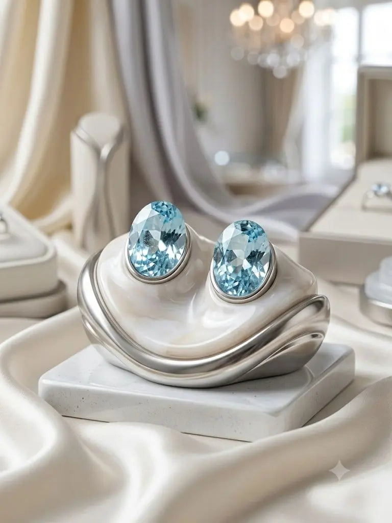 AAA+ Certified Quality Natural Aquamarine, Oval Shaped, lite Blue Colored, Weight 0.32Ct.,Dimensions 5x3mm. Refractive Index, Gem245